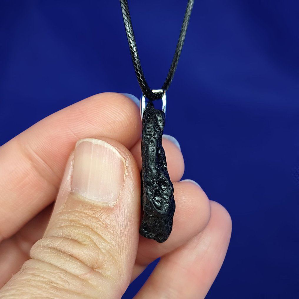 Incredibile!!! Pendente in argento con tektite traslucida - impatto di meteorite. 800.000 anni!!! Naturale, qualità migliore. - 4.7 g #3.2