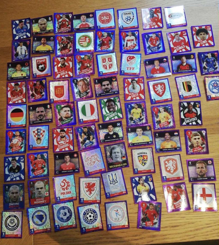 Topps Euro 2024 - Zidane/Yamal/Ronaldo/ ETC - Empty Album + 21 (Signature) SP + 73 Purple parallels + 22 Mixed collection - 优秀（EX） #3.2