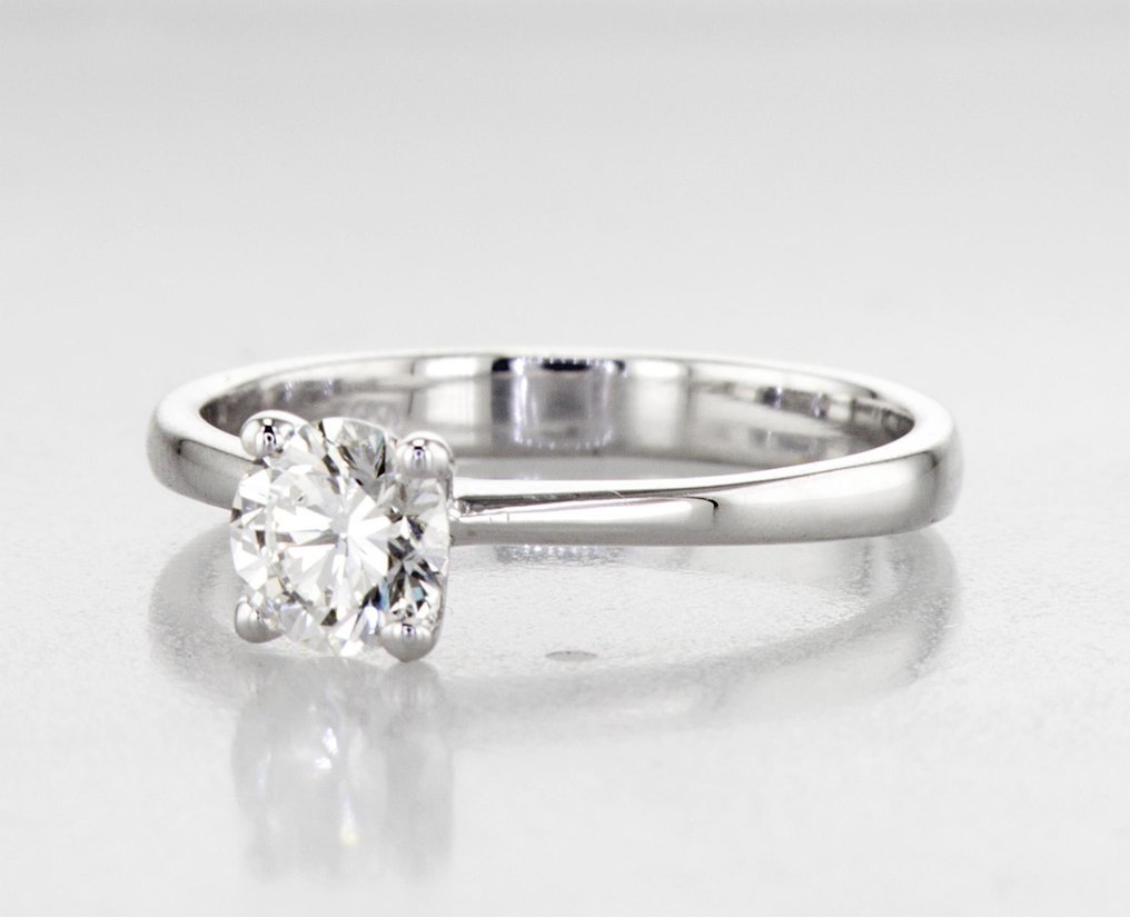 戒指 - 14K包金 白金 - 0.70ct. tw. 钻石 (天然) - R00096 #3.2