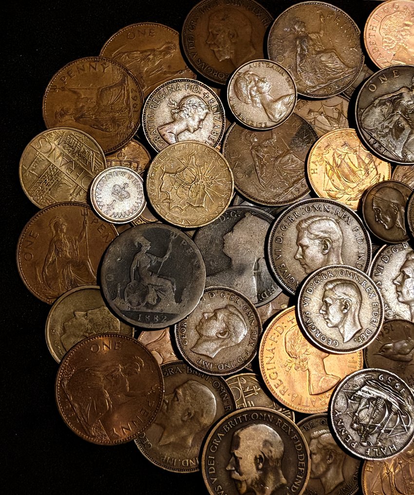 World. +80 Old coins from 19.th century to Present  (No Reserve Price) #1.0