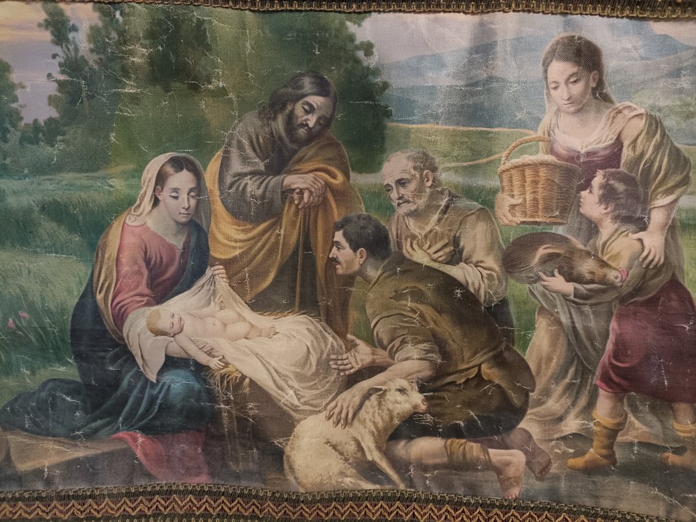 Opera Arrazzo banner - The Nativity - 97 x 62 cm - Textile - 1920-1930 #2.1