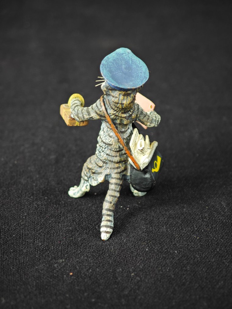 Statuette - Mail Delivery Cat - Koldmalet bronze #3.2