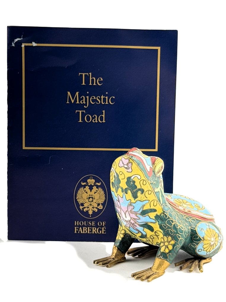 法贝热鸡蛋 - 帝王珐琅技艺，雄伟的蟾蜍，富丽堂皇地镀上24K金。 - 镀金 #1.0