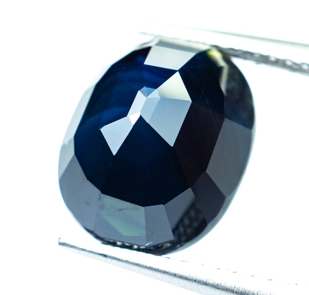 Nincs minimálár Zafír  - 7.52 ct - Bellerophon Gemlab - Mélykék-zöldes #4.3