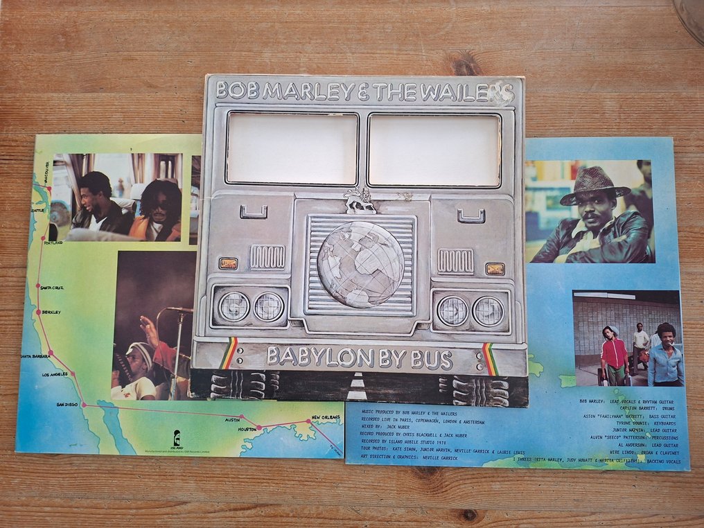 Bob Marley & the Wailers - Babylon By Bus (2-LP) (Rare first UK Pressing with Embossed lettering) - Album 2 x LP (album doppio) - Prima stampa - 1978 #1.0
