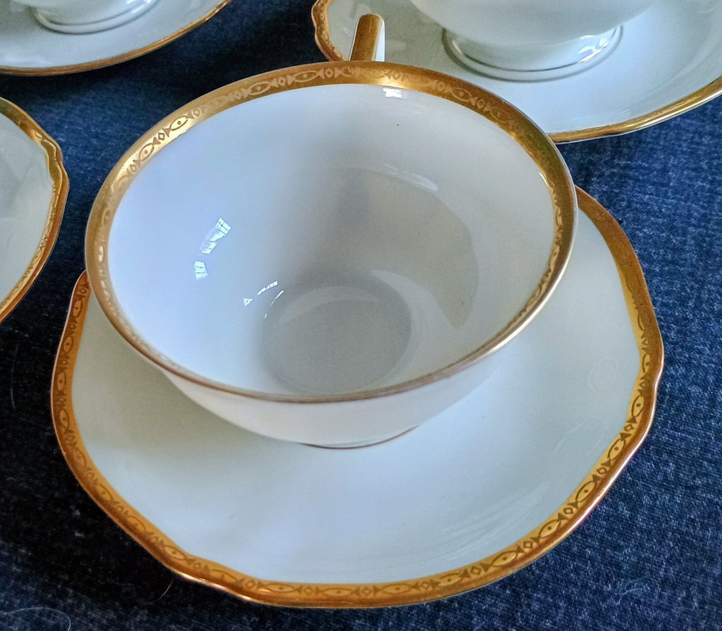 Königlich Tettau - Σερβίτσιο τσαγιού (23) - Rifinito a mano - Χρυσός 24 καρατίων - Χρυσό περίγραμμα #3.2