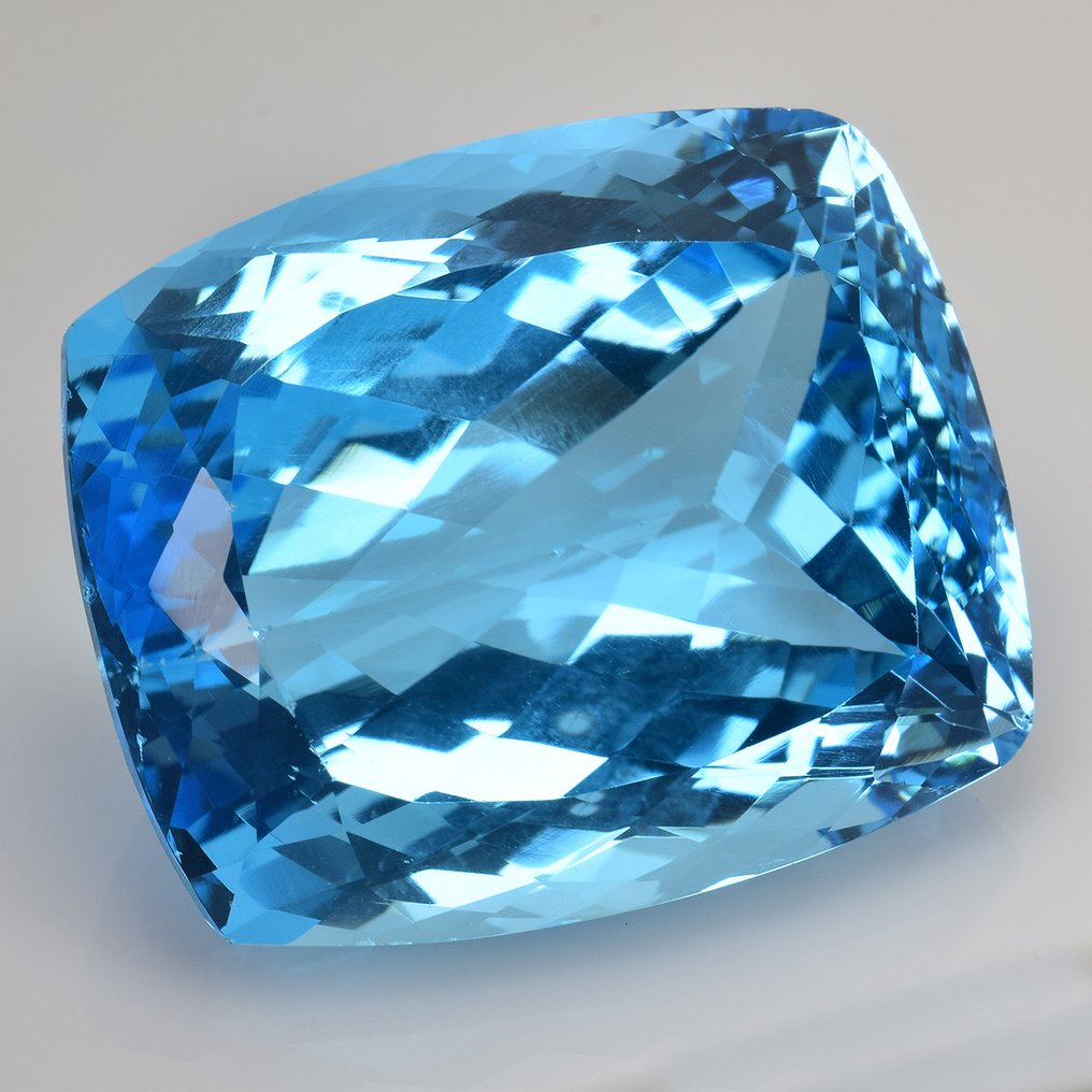 1 pcs Blå Topas - 89.91 ct - Internasjonal forening for fargede edelstener (ICA GemLab) #2.1