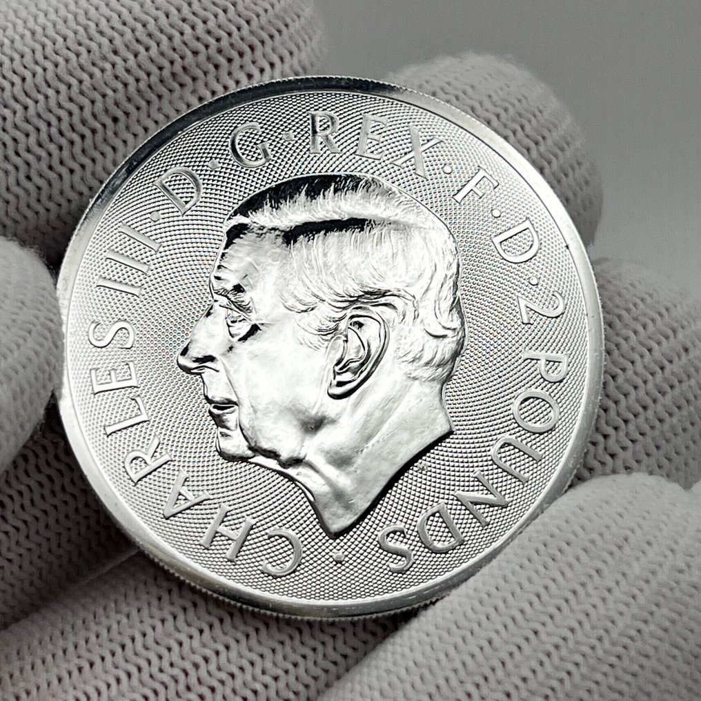 Reino Unido. 2 Pounds 2024 - St. George & the Dragon – 1 oz Silver coin .999 (Sem preço de reserva) #4.3