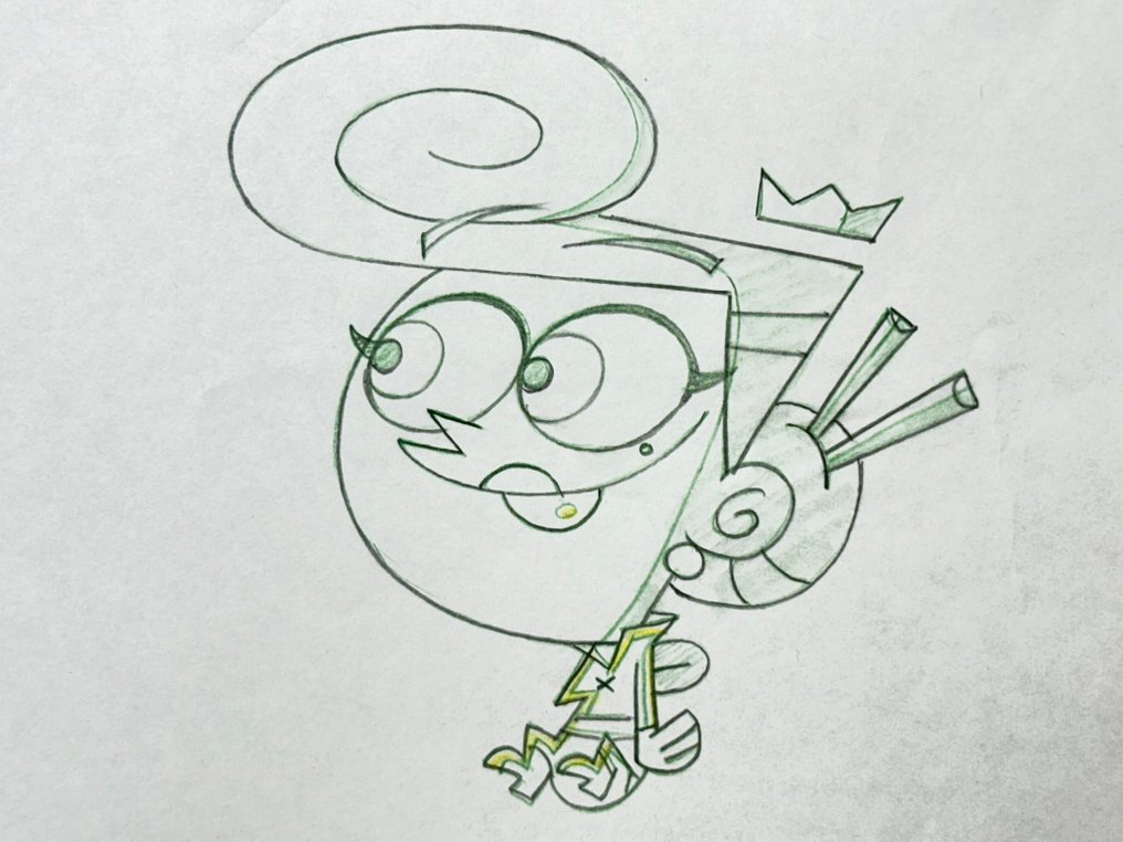 The Fairly OddParents (2001-2017) - 1 Αρχικό σχέδιο κινούμενων σχεδίων, πολύ σπάνιο! #1.0