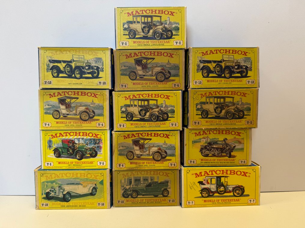 Matchbox - Modellbil  (13) - Matchbox Models Of Yesteryear, Each Boxed, Various Examples - E-Boxen #1.0