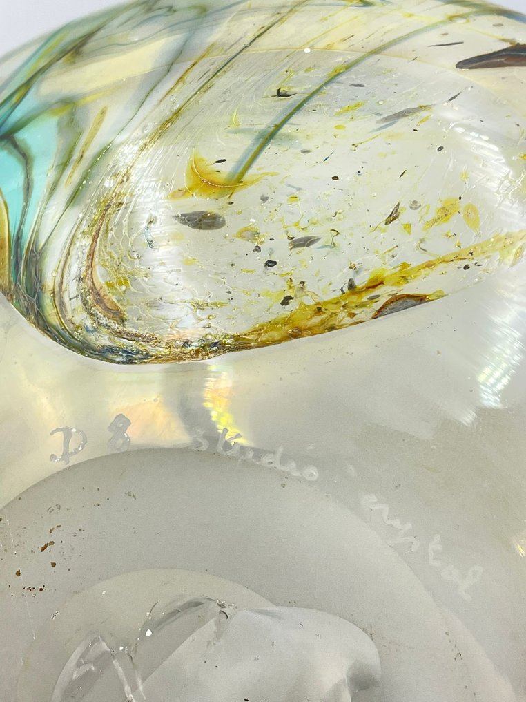 Val Saint Lambert - Vase -  D8  - Crystal - Studio Crystal - Signed #1.0