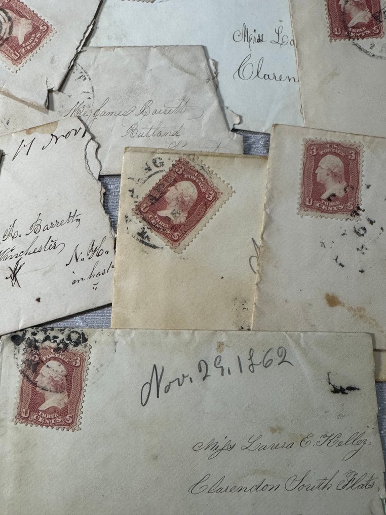 Ηνωμένες Πολιτείες - Εξώφυλλο Συλλογής γραμματοσήμων των ΗΠΑ, μη ελεγμένα γράμματα, σετ !! - 1852-1878 #4.3