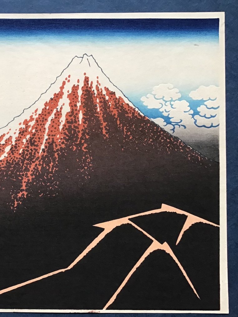 "Thunder shower at the foot of Mt.Fuji 山下白雨" from Thirty-six Views of Mt. Fuji 富嶽三十六景 - Paper - Katsushika Hokusai (1760-1849) - Japan - 1962 #2.1