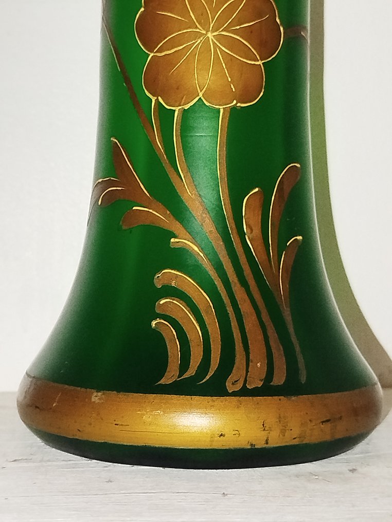 François Théodore Legras (1839-1916)- vase émaillé répertorié - épreuve de tirage industriel - - Wazon z pojedynczymi kwiatami - Szkło #2.1