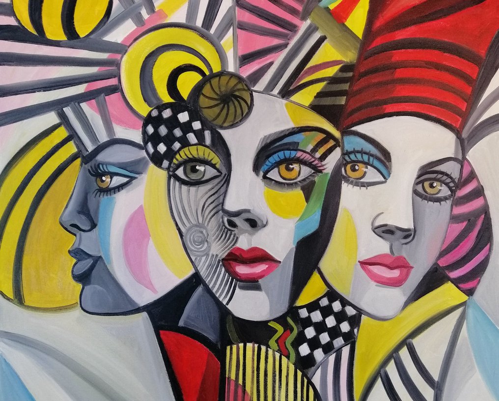 Elena Khmeleva - Déesse de la mode. Large. Œuvre originale, fait à la main #2.1