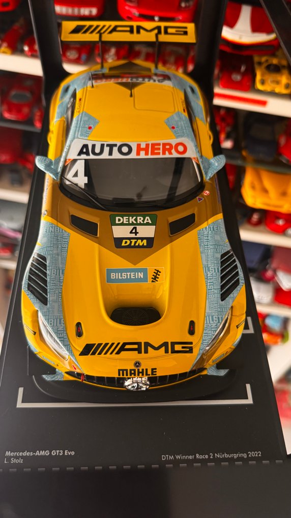 IXO 1:18 - Miniatura de carro - Mercedes-AMG GT3 Evo #4 Winner Nürburgring DTM 2022 - Luca Stolz- Série Limitada #3.2