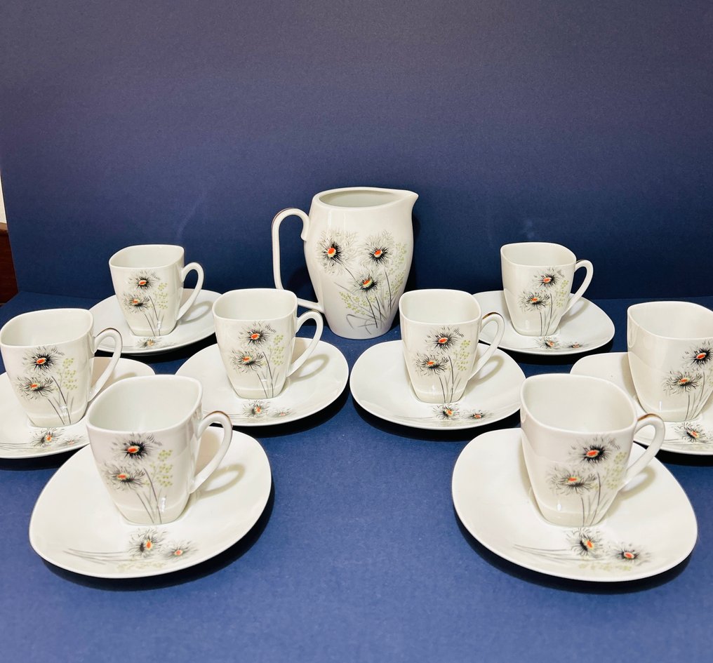 Limoges, Raynaud & Co. - 6人用餐桌用具 (19) - 手工装饰的花卉图案-24K金镀 - 精美的法国瓷器 #4.3