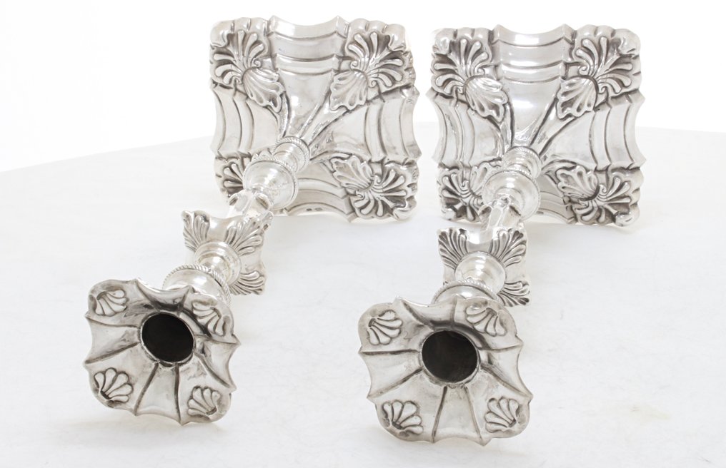 Candeliere (2) - .875 (84 Zolotniki) argento - Candele russe #4.3