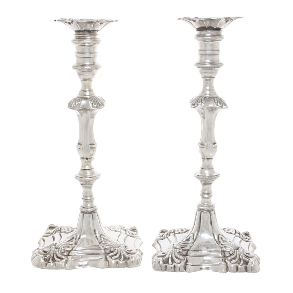 Candeliere (2) - .875 (84 Zolotniki) argento - Candele russe #1.0