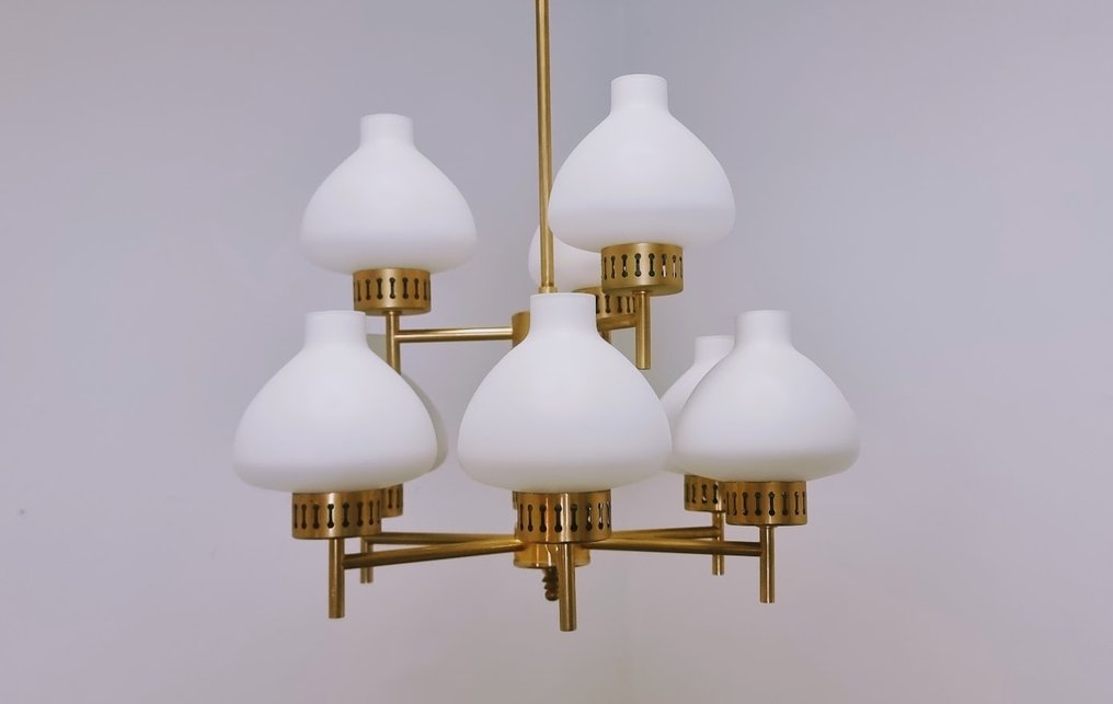 Lampada a sospensione - Ottone, Vetro - Tulipano #2.1