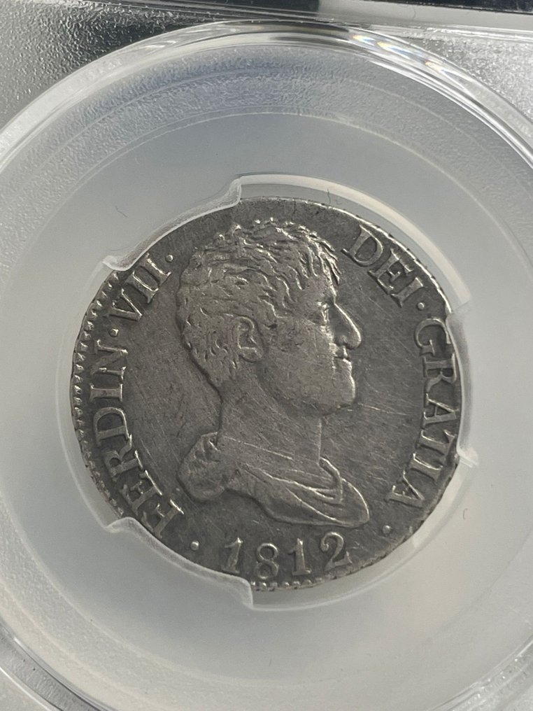 Spain. Fernando VII. 2 Reales 1812 Madrid IJ #1.0