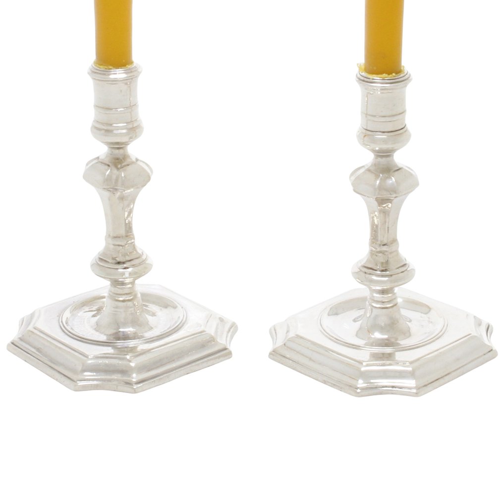 D J Silver Repairs and John Charles Lowe - Taperstick (kleine blaker met een dunne pijp) (2) - .925 zilver - kandelaar #1.0