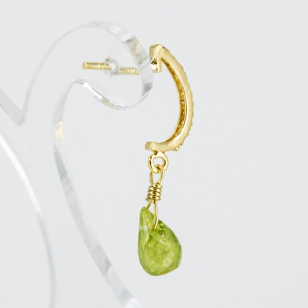 Drop fülbevaló - 18 kt. Sárga arany -  1.80ct. tw. - Gyémánt - Olivina #3.2