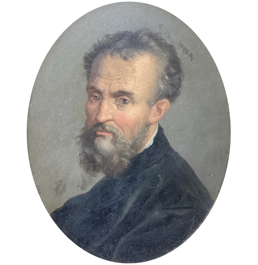 Leopoldo Dumini (1825-1908) - Portrait of Michelangelo (1485-1564) #1.0