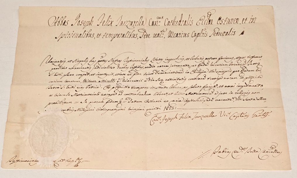 意大利 - 文档 - Cattedrale Ostuni. Disposizione ecclesiastica. Puglia - 1825 #1.0