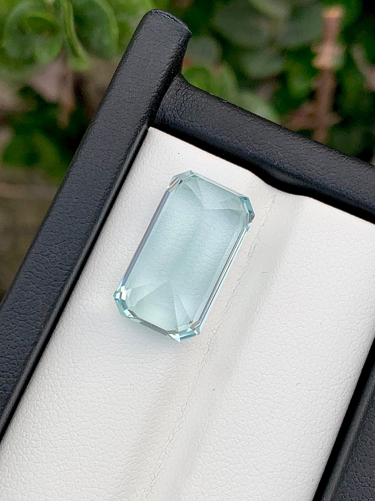 Zonder Minimumprijs Aquamarijn  - 12.70 ct - nternational Colored Gemstone Association (ICA GemLab) #4.3