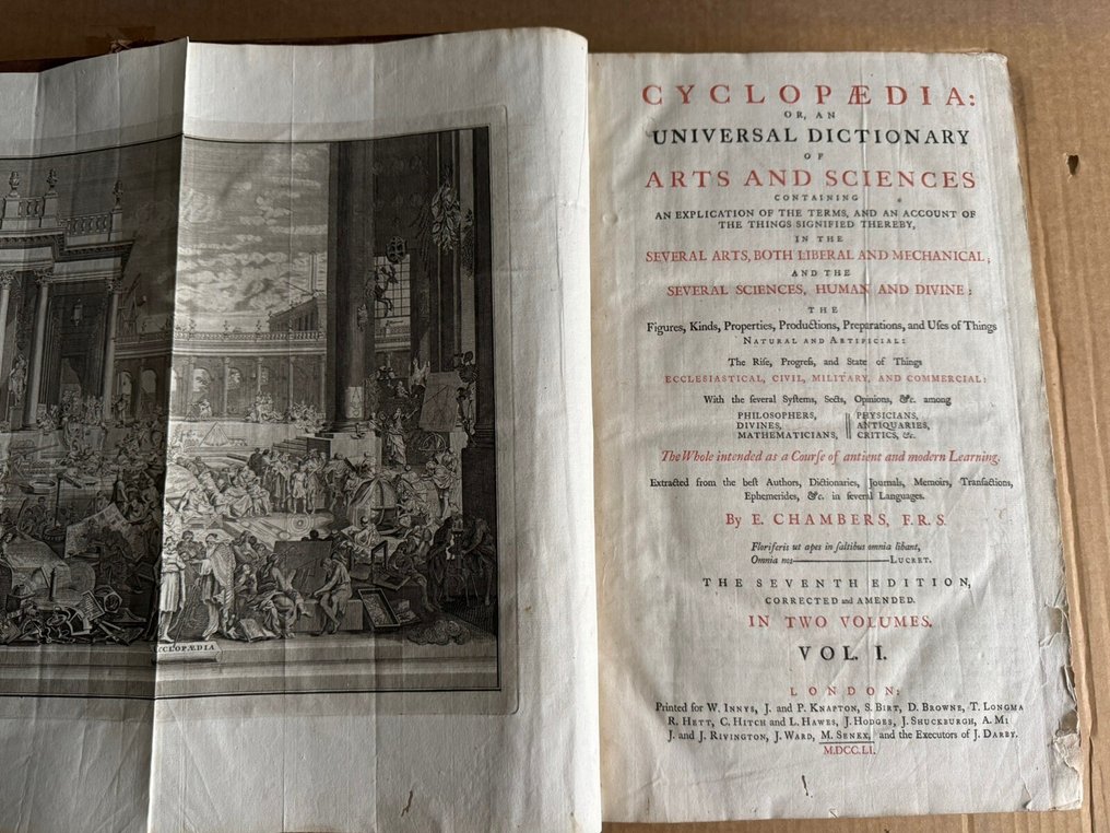 Ephraim Chambers, F.R.S. - Cyclopaedia or, an universal dictionary - 1751 #1.0