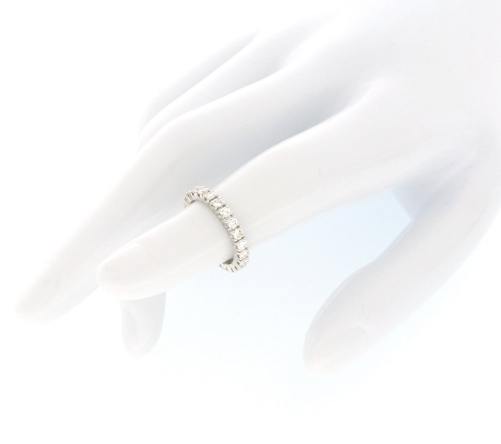 Ei pohjahintaa - Sormus - 18 kt. Valkokulta - 1.18ct. tw. Timantti (Luonnollinen) #1.0