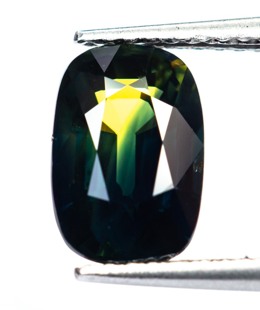 Senza Prezzo di Riserva Zaffiro - 3.06 ct - Bellerophon Gemlab - Verde bluastro profondo #1.0
