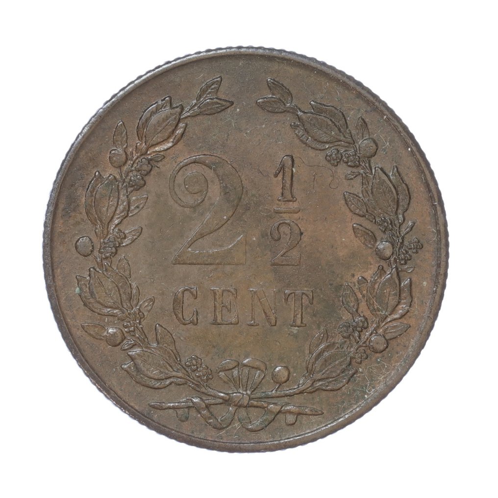 Ολλανδία. Wilhelmina. 2 1/2 Cent 1898  (χωρίς τιμή ασφαλείας) #1.0
