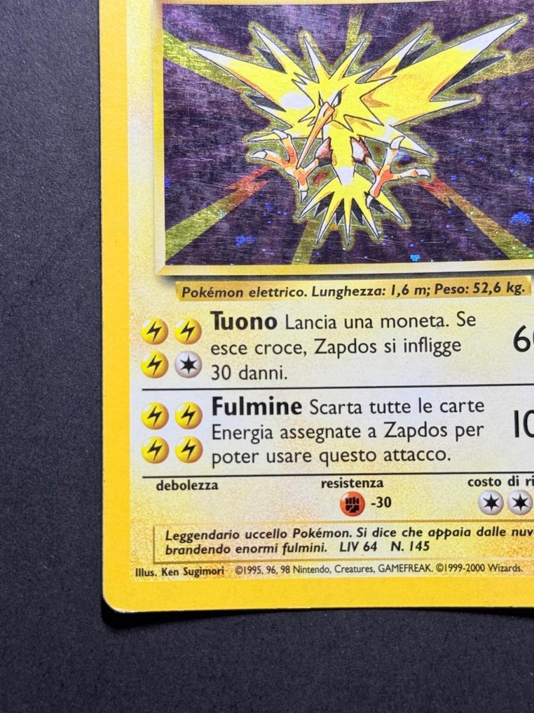 Pokémon - 5 Card - Mewtwo, Zapdos, Nidoking, Gyarados, Machamp 閃卡 - WOTC - Base set #4.3