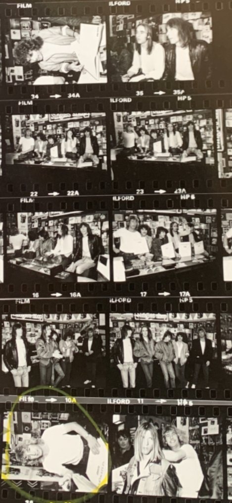 Bill Zygmant - Status Quo 1982 In-Store Signing – Original Vintage Contact Sheet #2.1