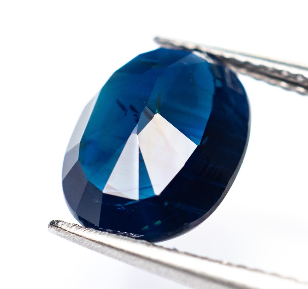 No Reserve Price Sapphire - 4.79 ct - Bellerophon Gemlab - Deep Blue #4.3