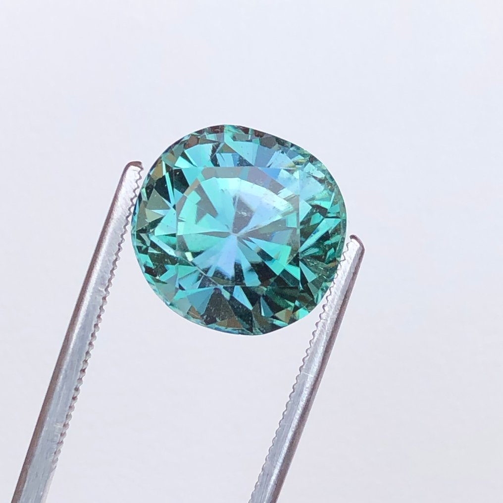 χωρίς τιμή ασφαλείας - 1 pcs Πράσινο, Μπλε Σποδουμένιο, Ιδενίτης - 9.81 ct - International Gemological Institute (IGI) #4.3