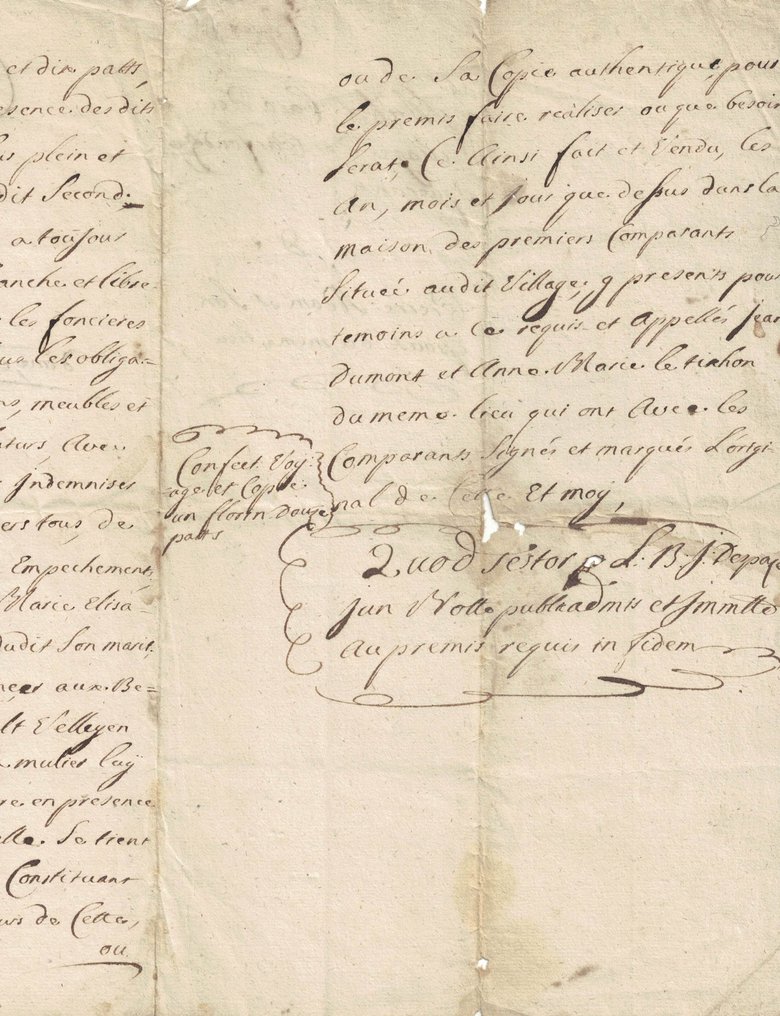 [LOUIS XV] Rare royal notarial manuscript - 4 pages - 1761 #1.0