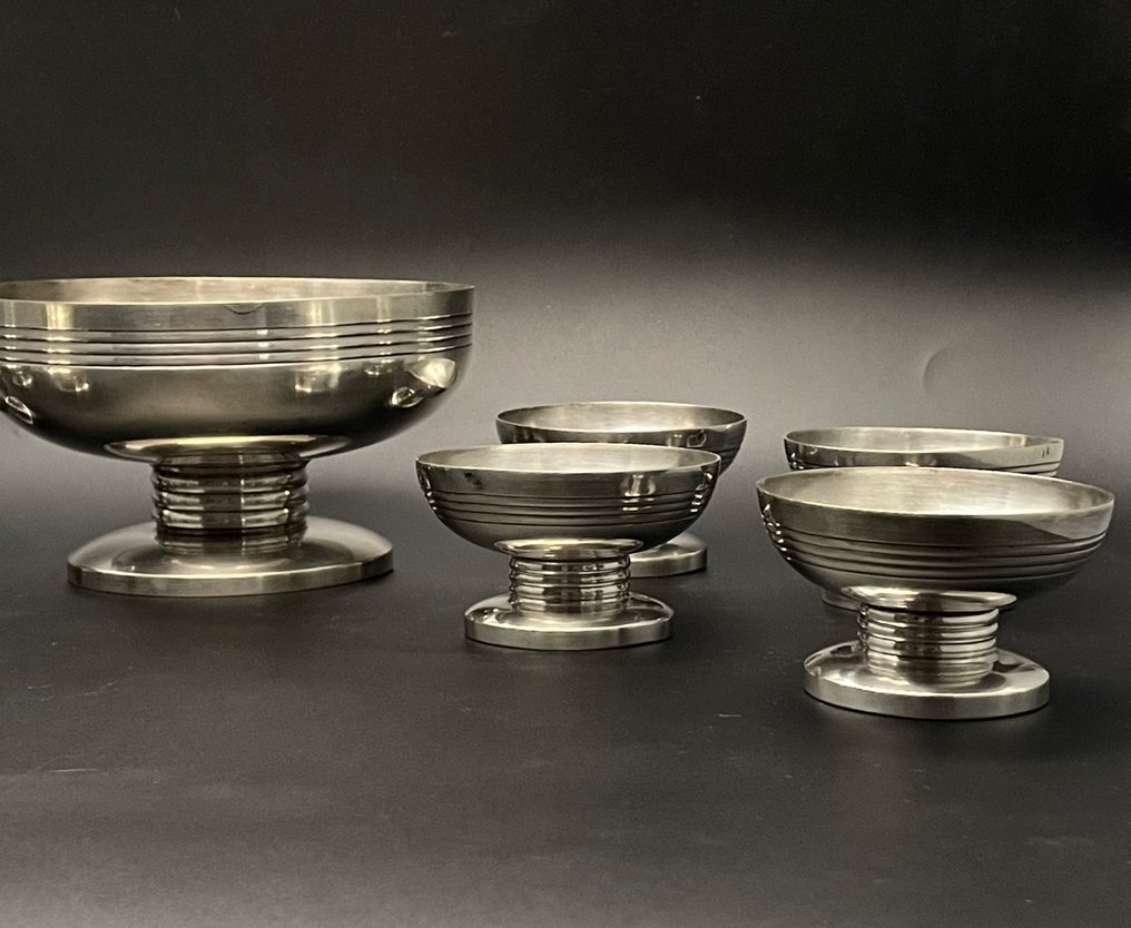 Orfèvre français à identifier - Dessert service (9) - Service à glace, à fruit - Silverplated #4.3