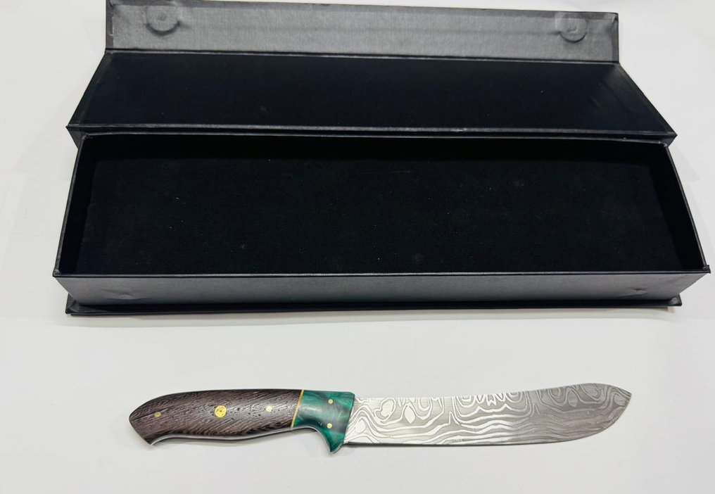 HexClad - 廚刀 - 屠夫刀 -  日本屠夫刀（013） - VG 10钢少钢与环氧树脂及Wangi木柄，带盒子 - 日本 - 日本的屠夫刀 #4.3