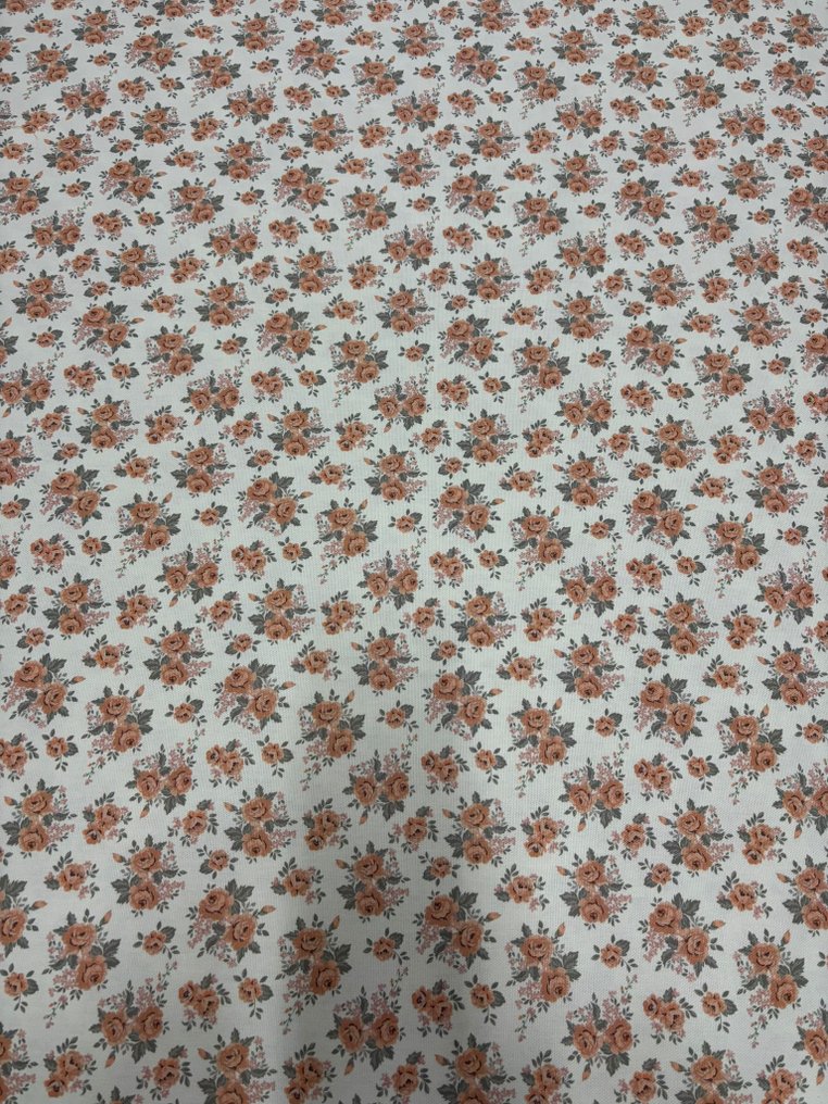 独家面料 Panama 100% 棉 数字印花 乡村风格 玫瑰色 桃粉色 - 室內裝潢織物  - 300 cm - 280 cm #4.3