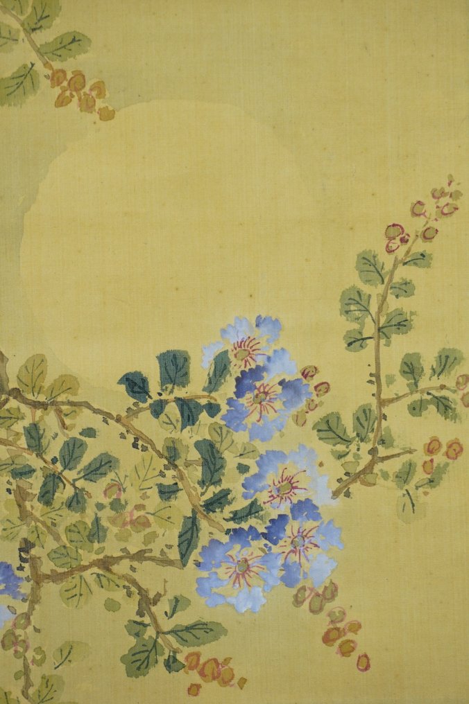 Absolute Auction Japanese Hanging Scroll Flowering Branch by Katei 和亭 Meiji to Taisho - Katei 和亭 - Japan (No Reserve Price) #1.0