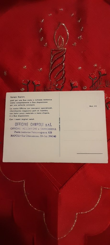 Italy - Advertising, Auto / Volkswagen / Ford - Naples - Postcard (16) - 1950-1965 #3.2