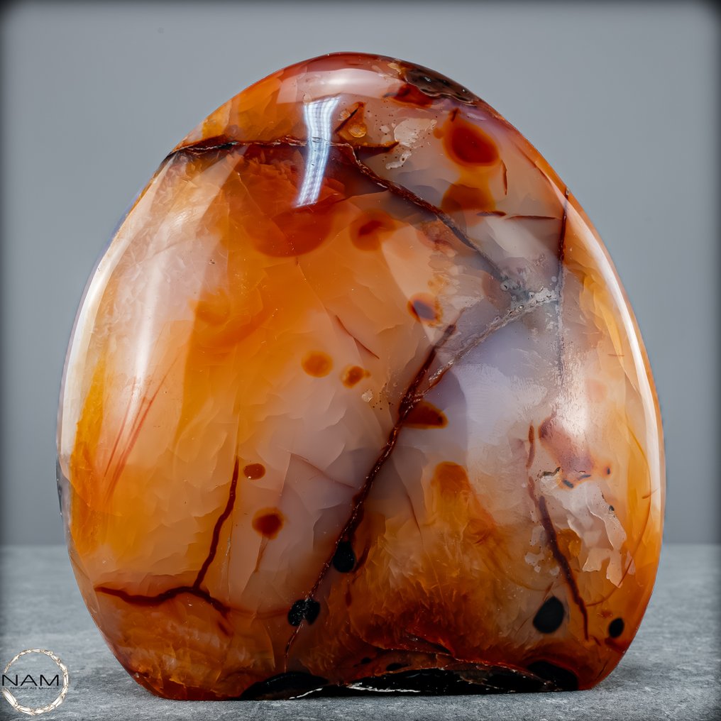 Cornalina natural em forma bruta de Madagascar de qualidade máxima- 1137.21 g #1.0