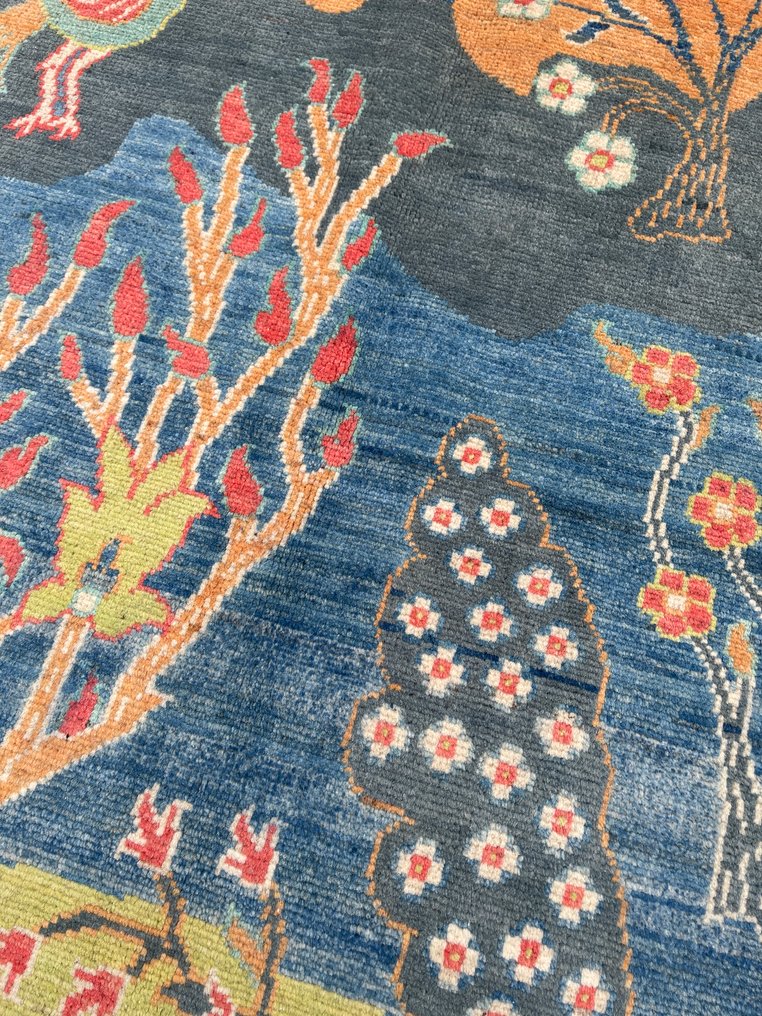 Fine Afghan art deco - new - unused - hand-knotted - wool - new - Carpet - 125 cm - 83 cm #1.0