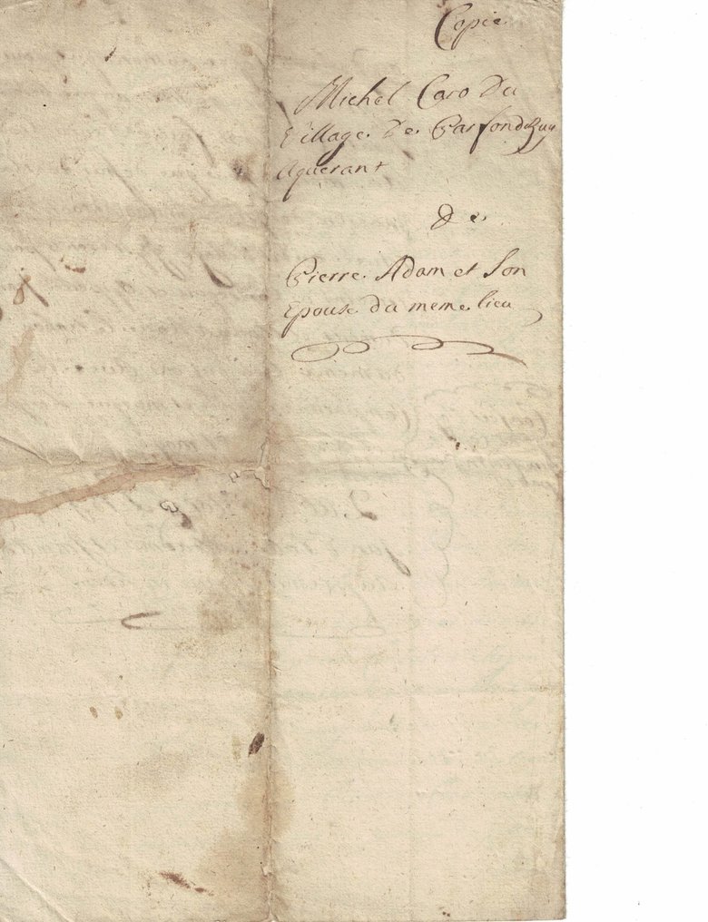 [LOUIS XV] Rare royal notarial manuscript - 4 pages - 1761 #3.2