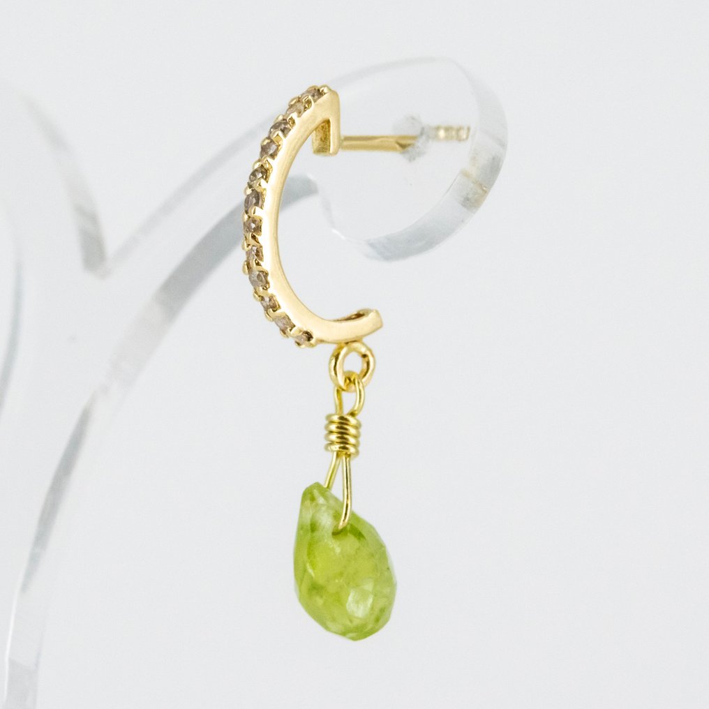 Drop fülbevaló - 18 kt. Sárga arany -  1.80ct. tw. - Gyémánt - Olivina #1.0