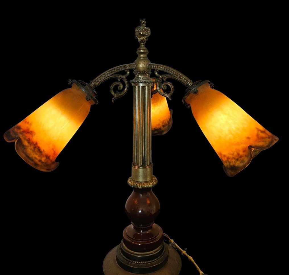 Genêt & Michon Et Muller Fr�ères Lunéville - Table lamp - Glass #3.2