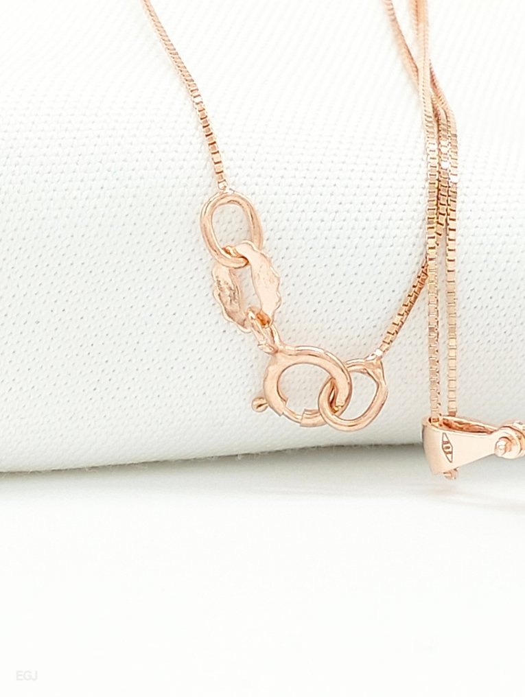 没有保留价 - 项链 - 14K包金 玫瑰金 紫水晶 - 钻石 #4.3